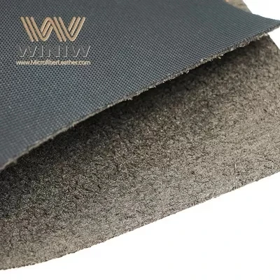 2mm Black Micro Fiber PU Coated Leather Safety Shoes Material