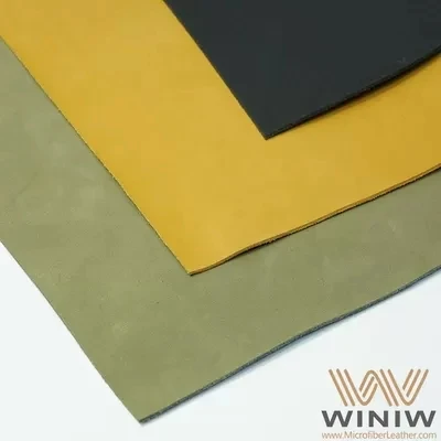 High Quality Surface Finish Synthetic Microfiber Nubuck Leather Fabric