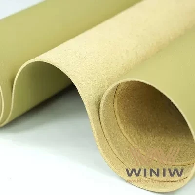 Synthetic Microfiber Faux Leather Fabric Embossed For Car Upholstery